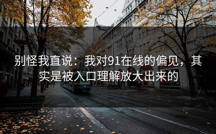 别怪我直说：我对91在线的偏见，其实是被入口理解放大出来的