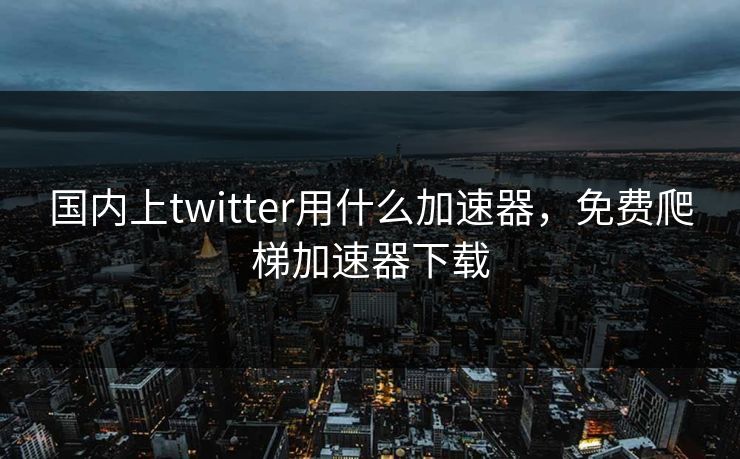 国内上twitter用什么加速器，免费爬梯加速器下载